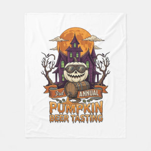 3rd Annual Pumpkin Beer Tasting Halloween Haunted Fleece Blanket
