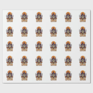 3rd Annual Pumpkin Beer Tasting Halloween Haunted Wrapping Paper