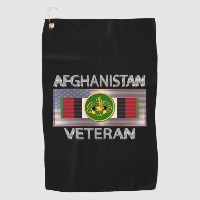 3rd Armoured Cavalry Afghanistan Veteran Golf Towel (Front)