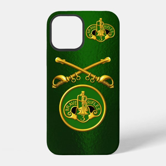 3rd Armoured Cavalry Crossed Sabres Customised iPhone Case (Back)