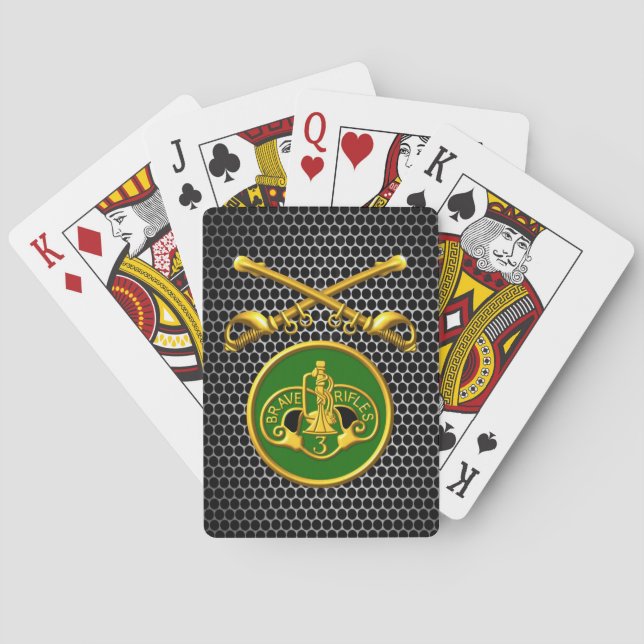 3rd Armoured Cavalry “Crossed Sabres”  Playing Cards (Back)