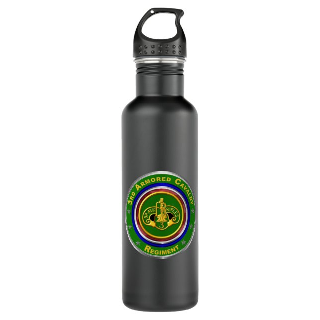 3rd Armoured Cavalry Regiment 710 Ml Water Bottle (Front)