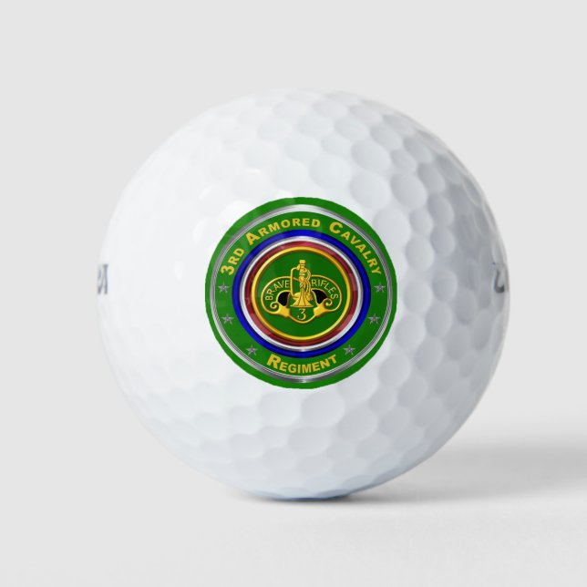 3rd Armoured Cavalry Regiment Golf Balls (Front)