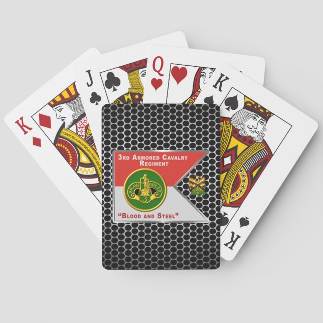 3rd Armoured Cavalry Regiment Guidon Playing Cards (Back)
