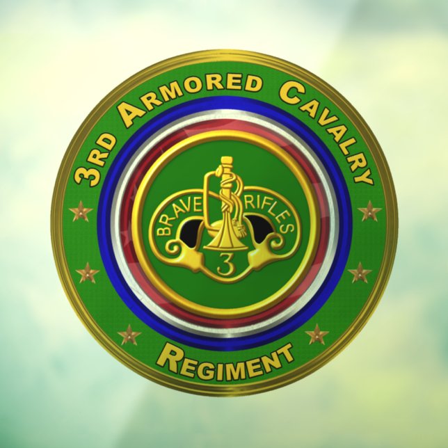 3rd Armoured Cavalry Regiment Window Cling (Sheet 3)