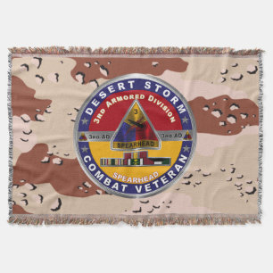 3rd Armoured Division Desert Storm Veteran Throw Blanket