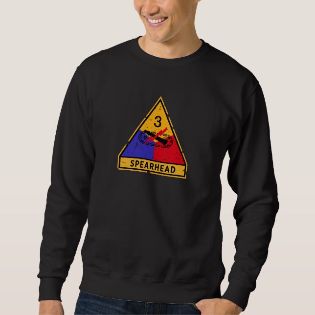 3rd Armoured Division - US Military "Grunge" Sweatshirt (Front)