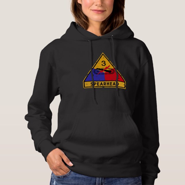 3rd Armoured Division - US Military "Grunge" Women Hoodie (Front)