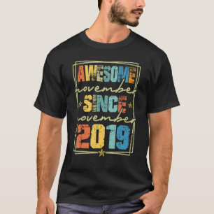 3rd Birthday  3 Years Old Awesome Since November 2 T-Shirt