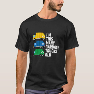 3rd Birthday 3 Years Old I m This Many Garbage Tru T-Shirt