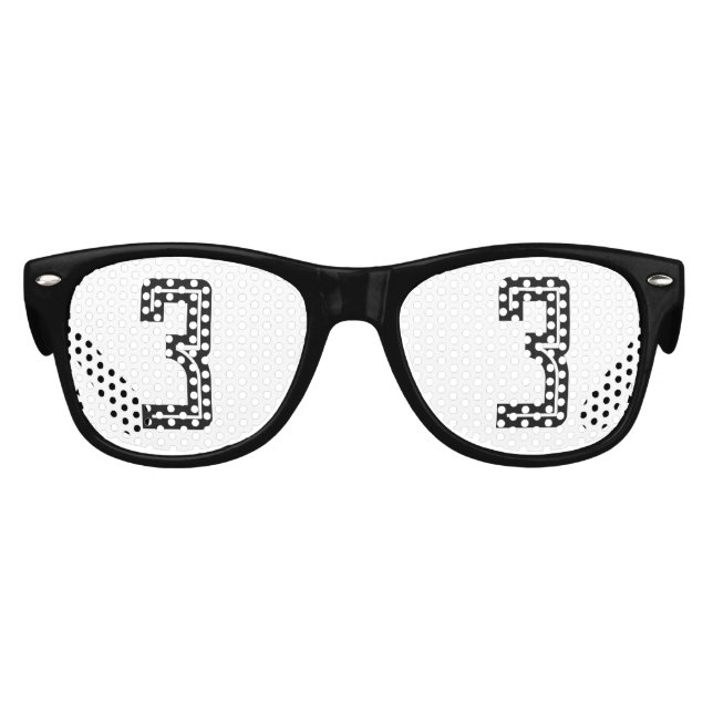 3RD BIRTHDAY AGE 3 RETRO SUNGLASSES (Front)