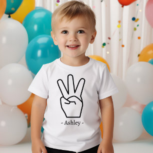 3rd Birthday Boy Girl 3 Year Old Baby Party Outfit Toddler T-Shirt