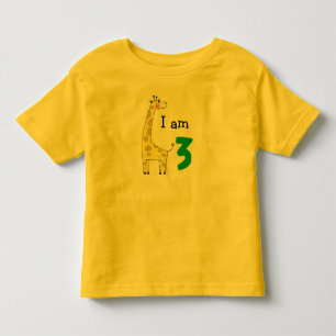 3rd birthday boy/girl gift (cute giraffe) toddler T-Shirt
