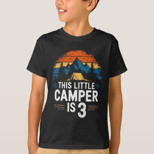 3rd Birthday Camping Shirt For 3 Year Old Kids Cam