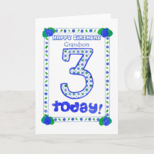 3rd Birthday Card for a Grandson
