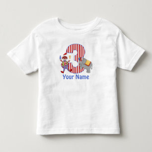 3rd Birthday Circus Personalised T-shirt