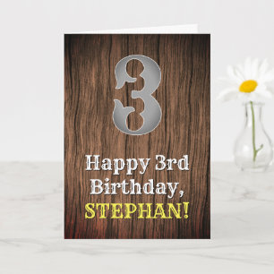 3rd Birthday: Country Western Inspired Look, Name Card