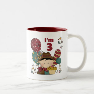 3rd Birthday Cowboy T-shirts and Gifts Two-Tone Coffee Mug