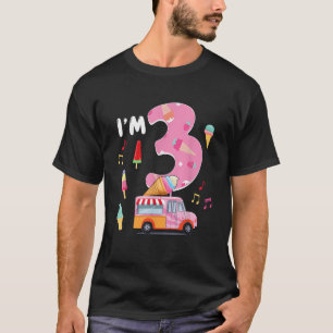 3rd Birthday Crew Ice Cream Truck I m 3 Years Old T-Shirt