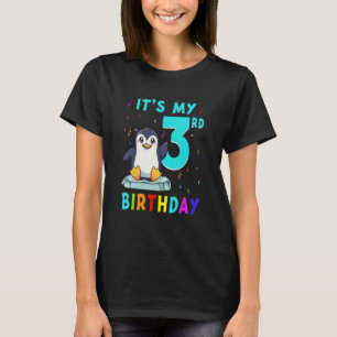3rd Birthday Cute Penguin Birthday 3 Years Old T-Shirt