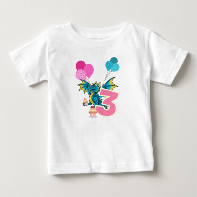 3rd Birthday Dragon T-Shirt (Front)