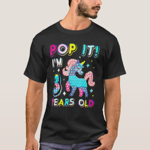 3rd Birthday Fidget Toy Pop It Birthday Girl 3 Yea T-Shirt