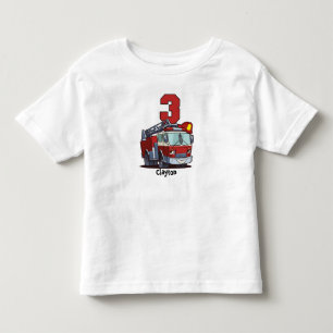 3rd Birthday Fire Truck Toddler T-Shirt