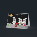 3rd Birthday For Grandson Greeting Cards<br><div class="desc">Wish your grandson a Happy 3rd Birthday with a card featuring three adorable raccoon astronauts who have just landed on the moon. Some elements by La galerie de Jackie/Scrappin Doodles/J. Rett Graphics</div>