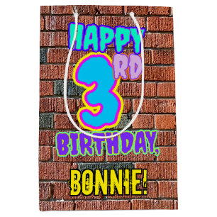 3rd Birthday: Fun, Urban Graffiti Inspired Look Medium Gift Bag