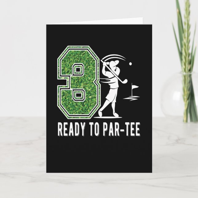 3rd Birthday Gift Golf Player 3 Year Old Boy Card (Front)