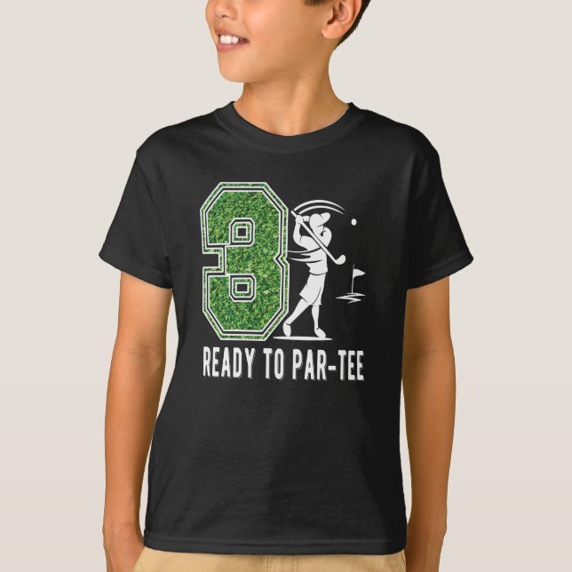 3rd Birthday Gift Golf Player 3 Year Old Boy T-Shirt (Front)