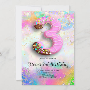 3rd Birthday Girls Invitation