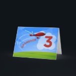 3rd Birthday, Grandson, Red Aeroplane Card<br><div class="desc">Zoom in for birthday greetings for your grandson on his 3rd birthday! He will love this special card that says grandson on the front.</div>