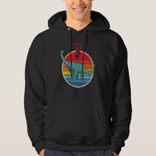 3rd Birthday I Brachiosaurus Diplodocus I Family M Hoodie (Front)
