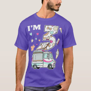 3rd Birthday Ice Cream Truck Crew I'm 3 Party Ice T-Shirt