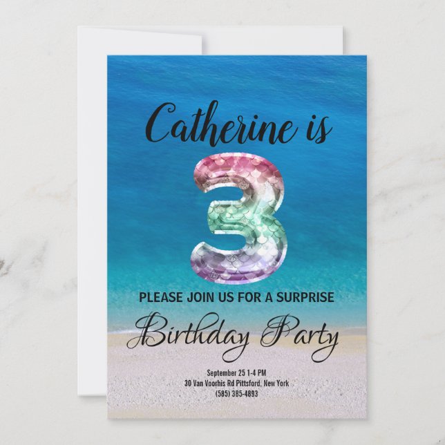 3rd birthday invitation (Front)