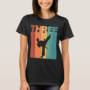 3rd Birthday Karate Taekwondo Theme 3 Year Old T-Shirt