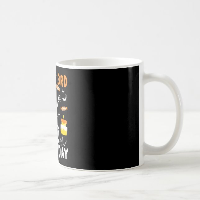 3rd birthday kids funny skeleton 3rd boo day coffee mug (Right)