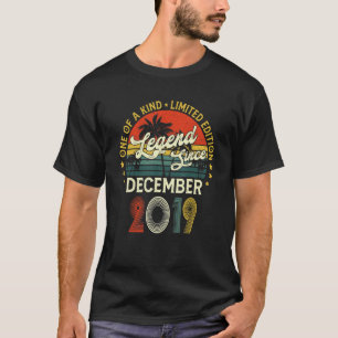 3rd Birthday  Legend Since December 2019 3 Years O T-Shirt