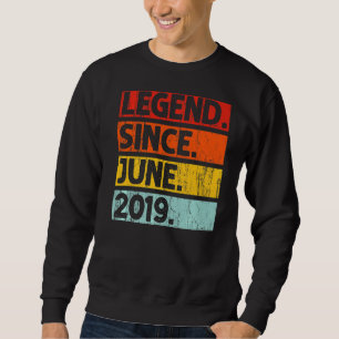 3rd Birthday Legend Since June 2019 3 Years Old Sweatshirt