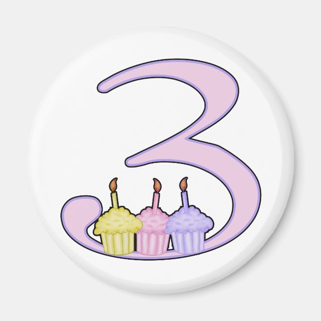 3rd Birthday Magnet (Front)