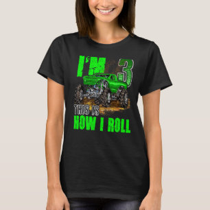 3rd Birthday Monster Truck For Boys & Girls 3 Year T-Shirt