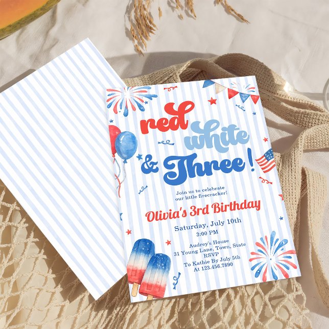 3rd Birthday Party Invitation - 4th of July (Creator Uploaded)