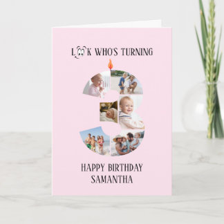 3rd Birthday Photo Card