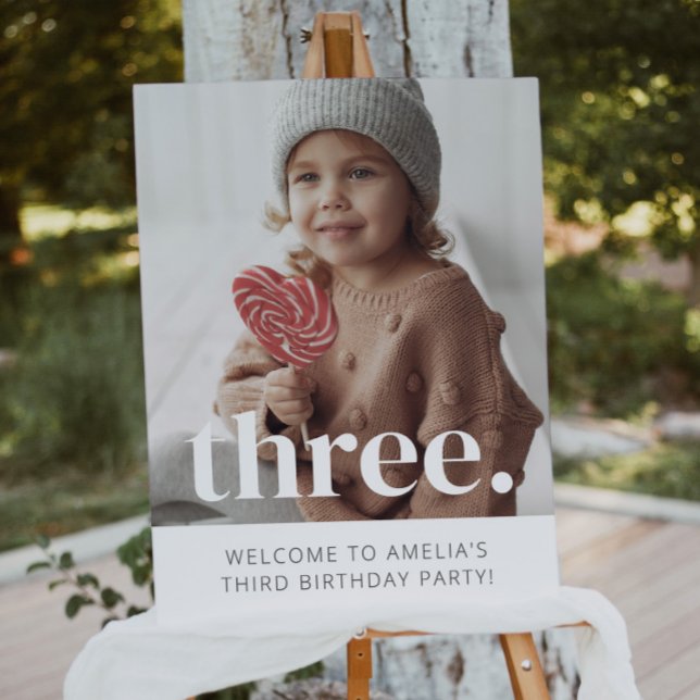 3rd Birthday Photo Welcome Sign (Creator Uploaded)
