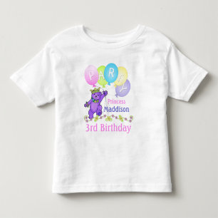 3rd Birthday Princess, Custom Name Toddler T-Shirt