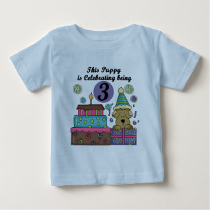 3rd Birthday Puppy T-shirts and Gifts