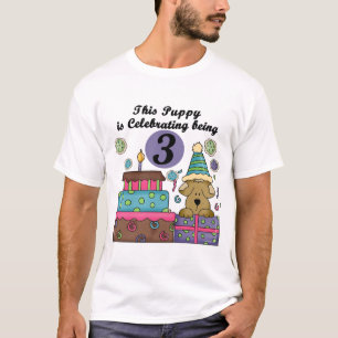3rd Birthday Puppy T-shirts and Gifts