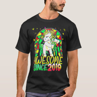 3rd Birthday Rainbow 3 Year Old Flossing Unicorn G T-Shirt