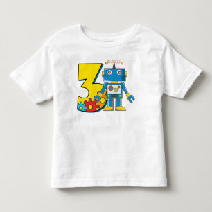 3rd Birthday Robot Toddler T-Shirt